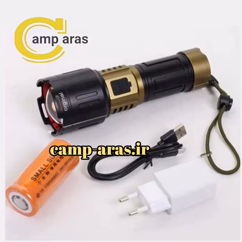 چراغ قوه شارژی اسمال سان مدل ZY-T305 زوم دار  - کمپ آراس
