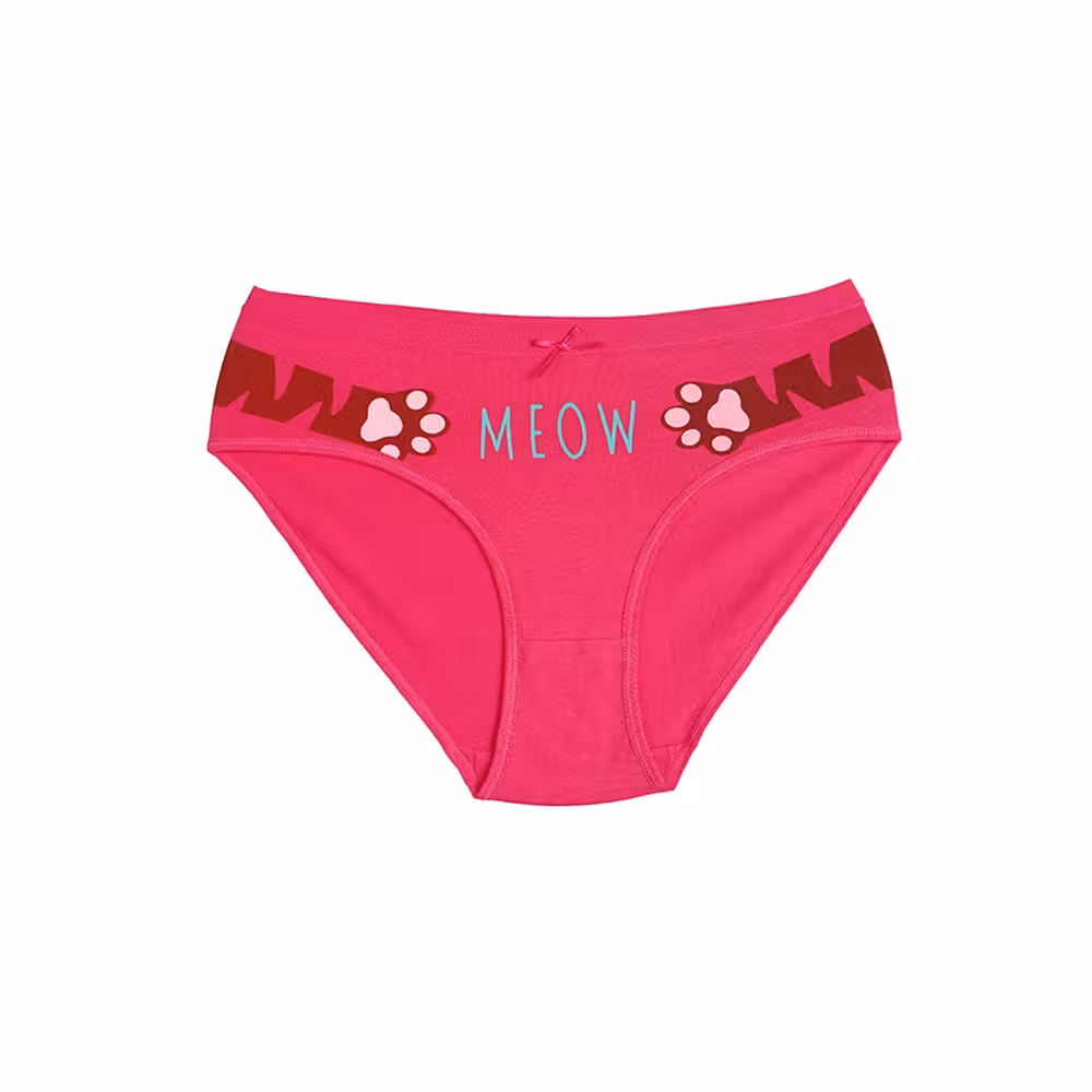 شورت زنانه اسلیپ نخی طرح MEOW