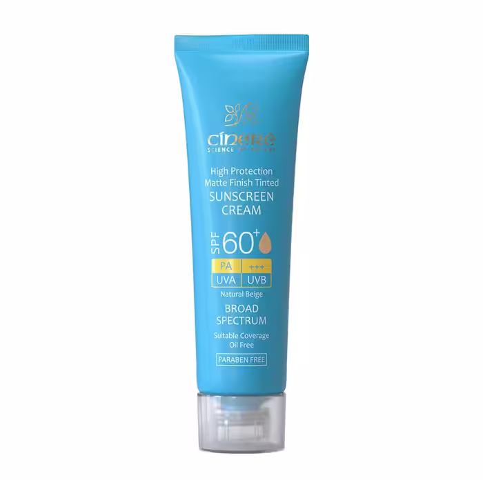 کرم ضدآفتاب رنگی  SPF60 سینره (بژ طبیعی)