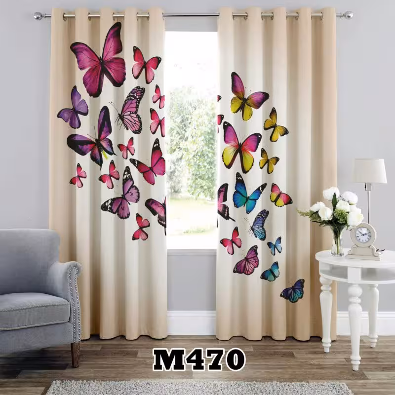 پرده سه بعدی طرح پروانه