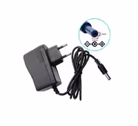 آداپتور 3 ولت 1 آمپر 3V/1A فیش 5.5 در 2.1 میلی متر استاندلرد با سیم 1 متر