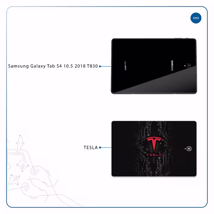 برچسب پوششی ماهوت مدل TESLA مناسب برای تبلت سامسونگ Galaxy Tab S4 10.5 2018 T830