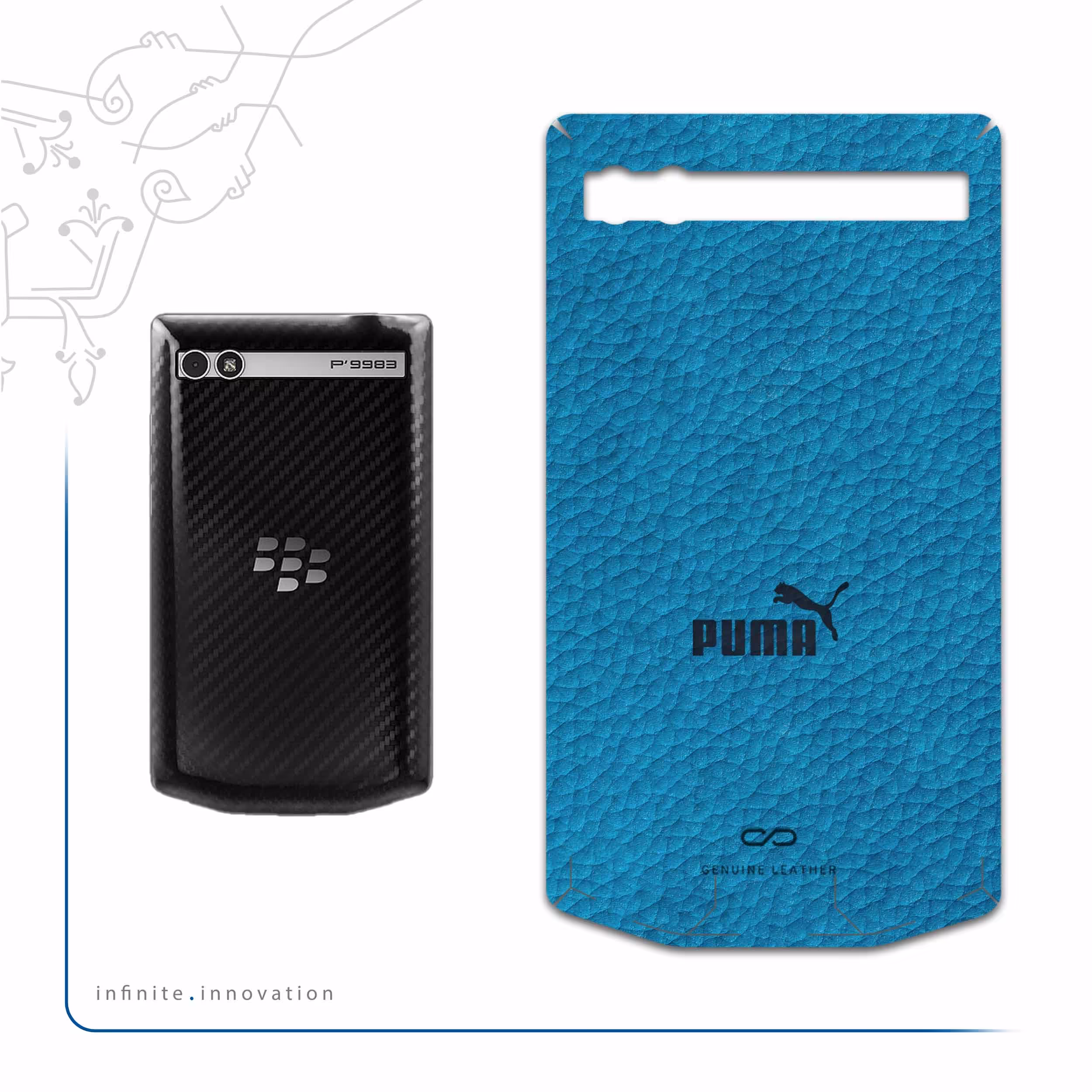 برچسب پوششی ماهوت مدل BL-PUMA مناسب برای گوشی موبایل بلک بری P9983