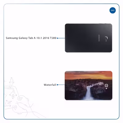 برچسب پوششی ماهوت مدل Waterfall مناسب برای تبلت سامسونگ Galaxy Tab A 10.1 2016 T580