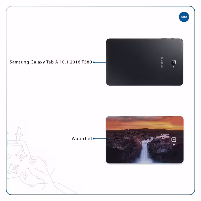 برچسب پوششی ماهوت مدل Waterfall مناسب برای تبلت سامسونگ Galaxy Tab A 10.1 2016 T580