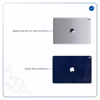 برچسب پوششی ماهوت مدل Deep-Blue-Leather مناسب برای تبلت اپل iPad Pro 9.7 2016 A1675