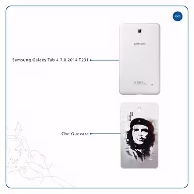 برچسب پوششی ماهوت مدل Che-Guevara مناسب برای تبلت سامسونگ Galaxy Tab 4 7.0 2014 T231