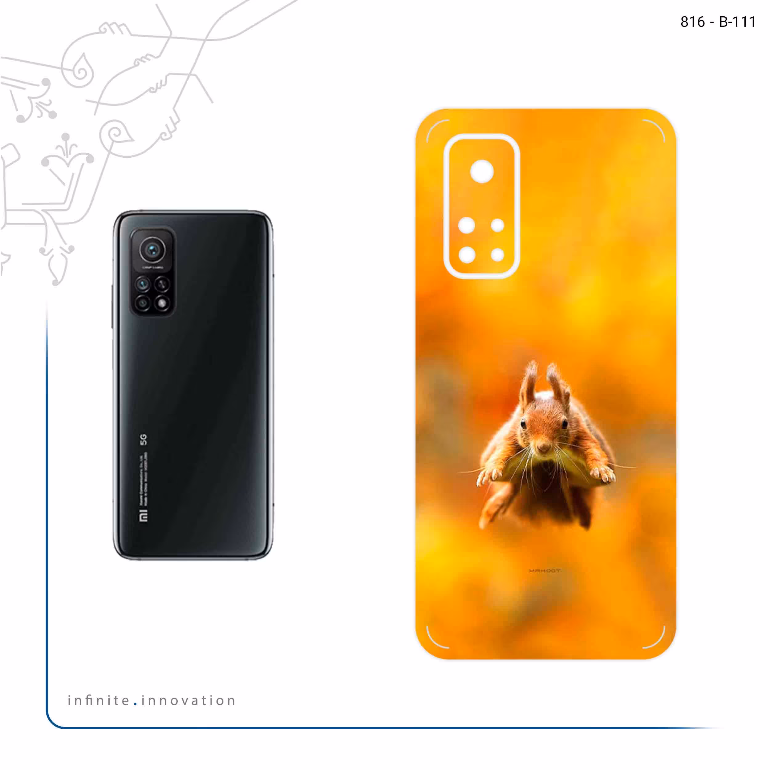 برچسب پوششی ماهوت مدل Squirrel مناسب برای گوشی موبایل شیائومی Mi 10T Pro 5G