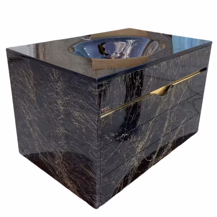  ست کابینت و روشویی سیتکا مدل GL-003/80 به همراه آینه و باکس و اتاژور