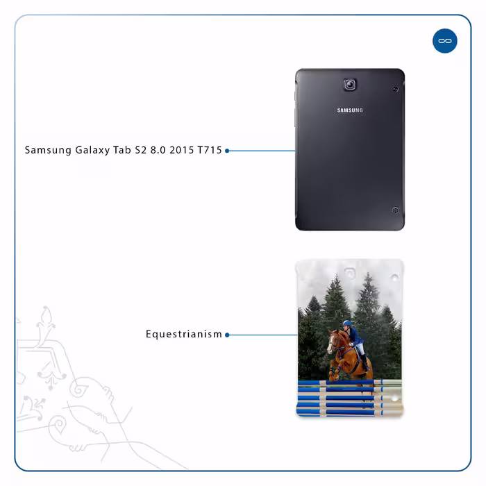 برچسب پوششی ماهوت مدل Equestrianism مناسب برای تبلت سامسونگ Galaxy Tab S2 8.0 2015 T715