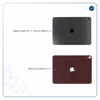 برچسب پوششی ماهوت مدل Natural-Leather مناسب برای تبلت اپل iPad Pro 11 2018 A1980