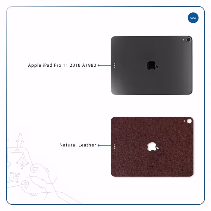 برچسب پوششی ماهوت مدل Natural-Leather مناسب برای تبلت اپل iPad Pro 11 2018 A1980