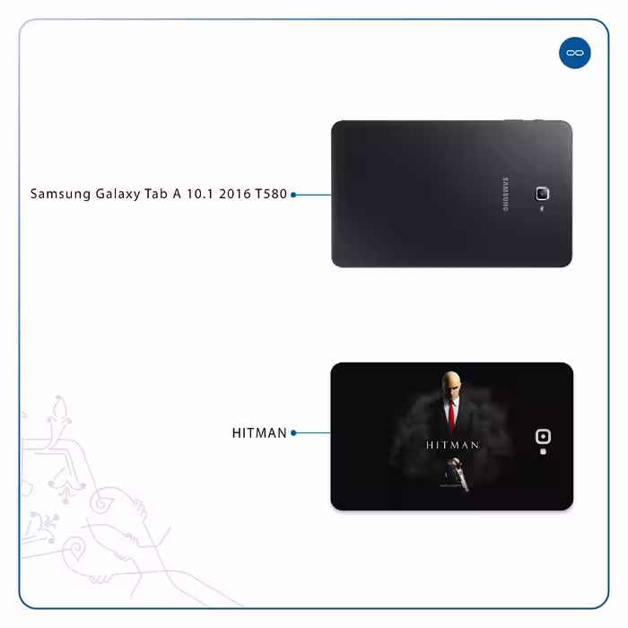 برچسب پوششی ماهوت مدل Hitman-Game مناسب برای تبلت سامسونگ Galaxy Tab A 10.1 2016 T580