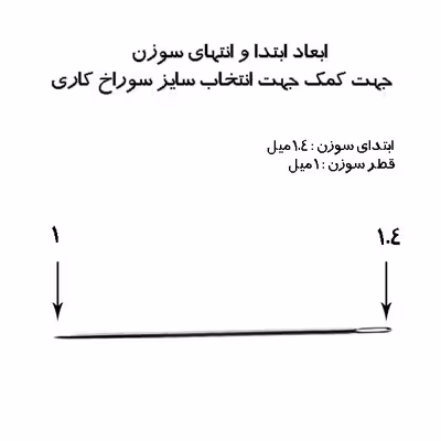 مجموعه سه عددی سوزن چرم دوزی مدل 6.5 سانتی