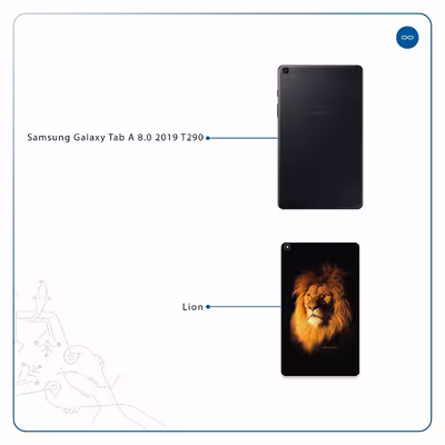 برچسب پوششی ماهوت مدل Lion مناسب برای تبلت سامسونگ Galaxy Tab A 8.0 2019 T290