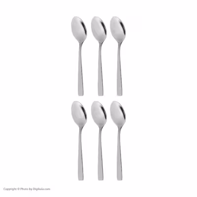 قاشق مربا خوری ناب استیل مدل فلورانس بسته 6 عددی