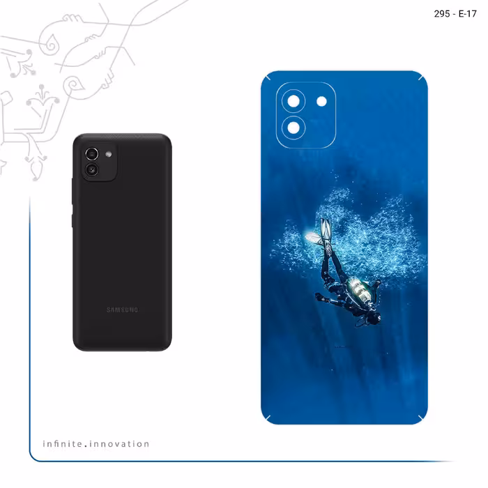 برچسب پوششی ماهوت مدل Scuba_Diving مناسب برای گوشی موبایل سامسونگ Galaxy A03