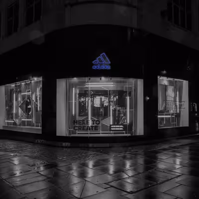 چراغ دیواری نئون دیزاین طرح Adidas-Text_BL