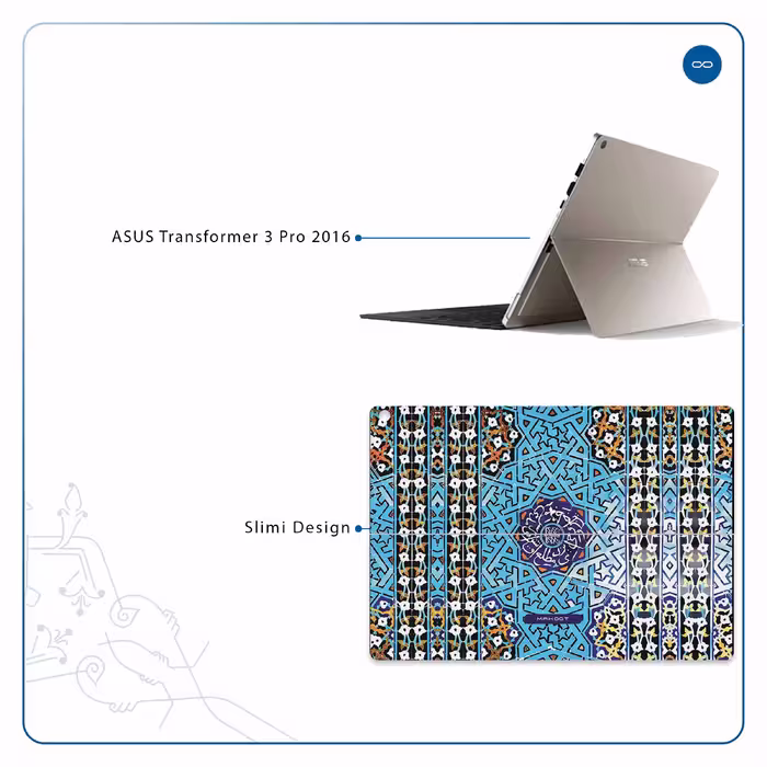 برچسب پوششی ماهوت مدل Iran-Tile7 مناسب برای تبلت ایسوس Transformer 3 Pro 2016