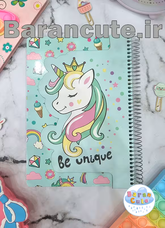 دفتر 100برگ حاشیه دار تک شاخ