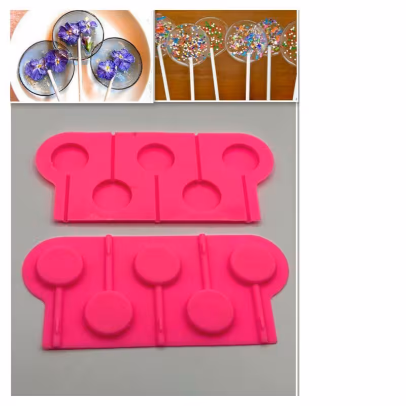 قالب سیلیکونی آبنبات گرد 5 عددی