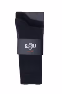 جوراب آبی مردانه 2 مجموعه پنبه ای با طرح Kiğılı