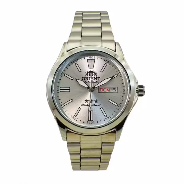 اورینت 3 ستاره دو تقویم ORIENT B-1047 کلا نقره ای موتور ژاپن