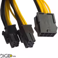 تبدیل برق 8 پین ماده به دو 6 پین نری