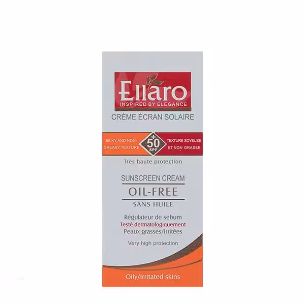 کرم ضد آفتاب فاقد چربی SPF50 الارو بی رنگ (40 میل)