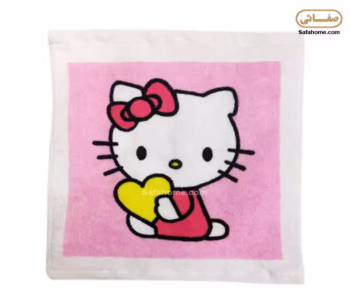 حوله دستی بچگانه طرح کیتی صورتی پودایران