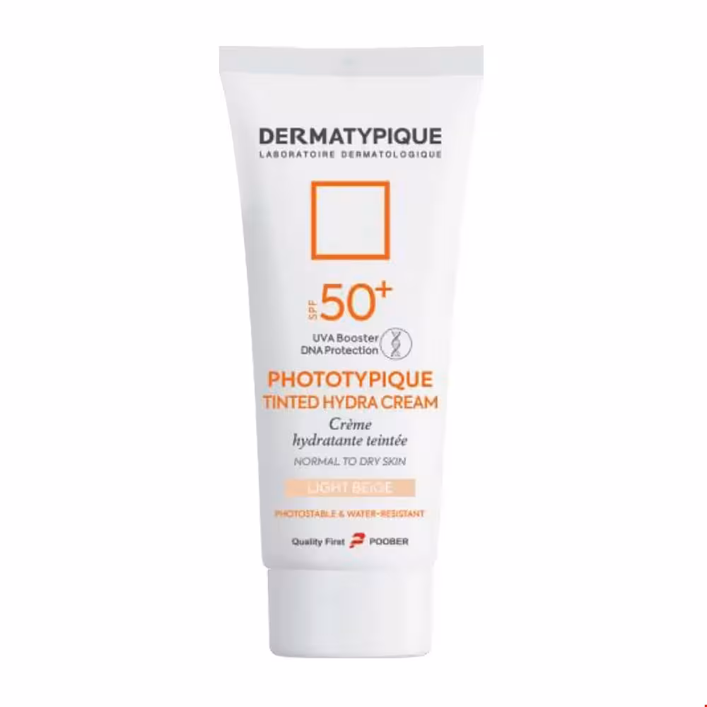 کرم ضد آفتاب پوست خشک SPF50 رنگی درماتیپیک 50 میلی لیتری