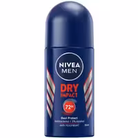 مام رول نیوا دئودرانت مردانه درای ایمپکت 72 ساعته 50 میل ا Nivea Deo Roll Dry Impact 72h For Men 50ml