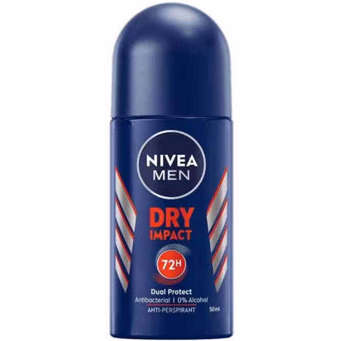 مام رول نیوا دئودرانت مردانه درای ایمپکت 72 ساعته 50 میل ا Nivea Deo Roll Dry Impact 72h For Men 50ml
