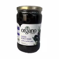 زیتون شور مشکی اسلایس شیشه 680گرم ارگانو