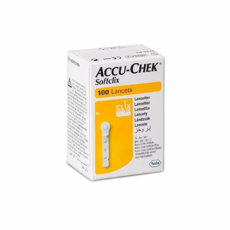 سوزن تست قندخون اکیوچک مدل Softclix / بسته 100 عددی