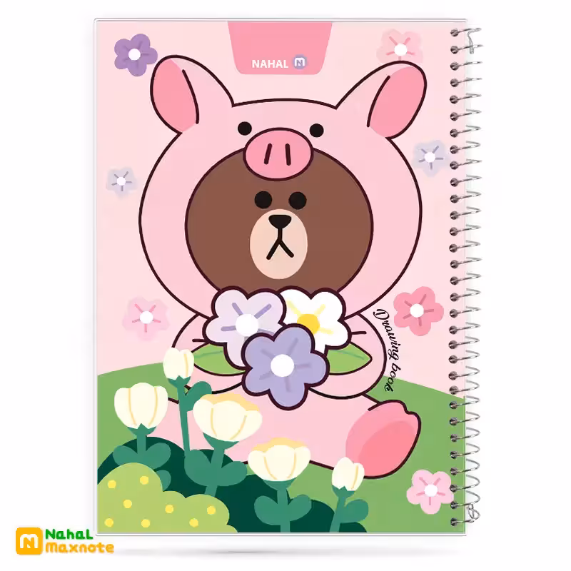 دفتر نقاشی 60 برگ سیمی طلقی کارتونی کد 3665.طرح 3