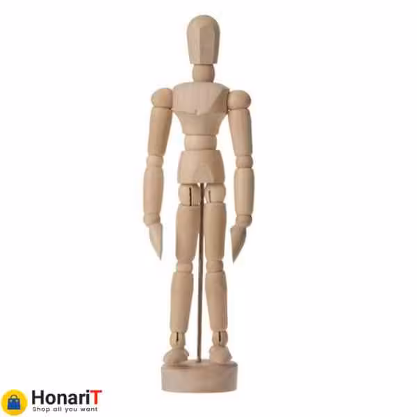 آدمک چوبی طراحی سایز 30 سانتیمتر (manikin male)