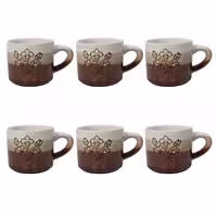 فنجان مدل گل مجموعه 6 عددی