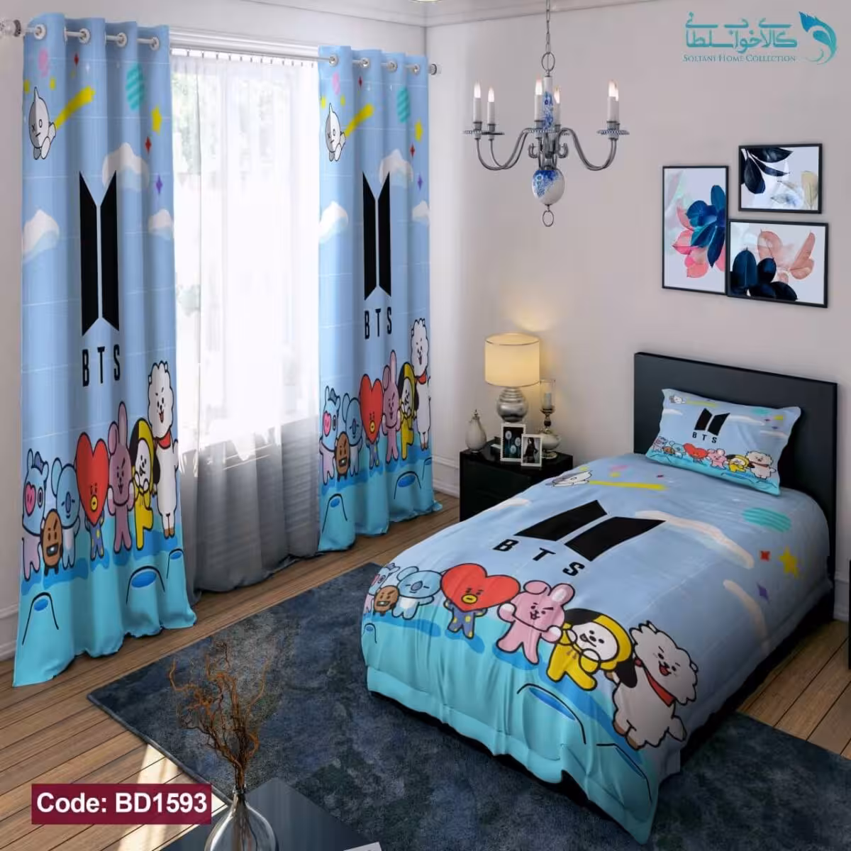 روتختی طرح BTS یکنفره کد BD1593