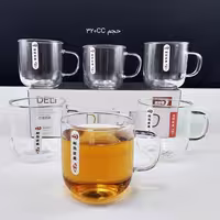 نیم لیوان پیرکس DELI کد 10616T بسته 6 عددی