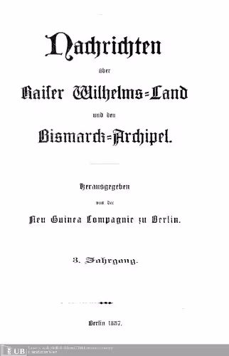 خرید و دانلود نسخه کامل کتاب Nachrichten über Kaiser Wilhelms-Land und den Bismarck-Archipel