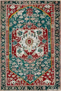 گلیم درجه1 ماندگار ابعاد متنوع زمینه گلیم سبز کد 3-1150 | گلیم کیفیت ضد حساسیت