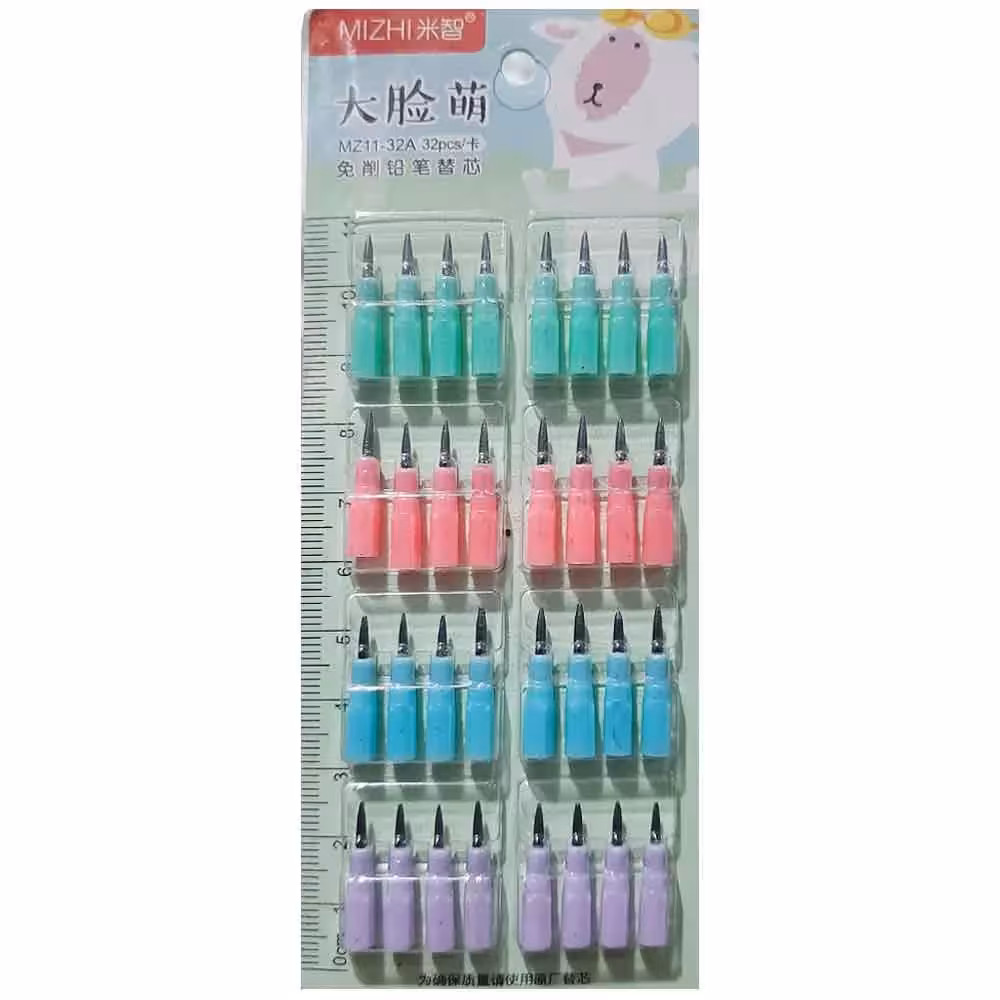 خرید نوک یدک مداد فشنگی بسته 32 عددی