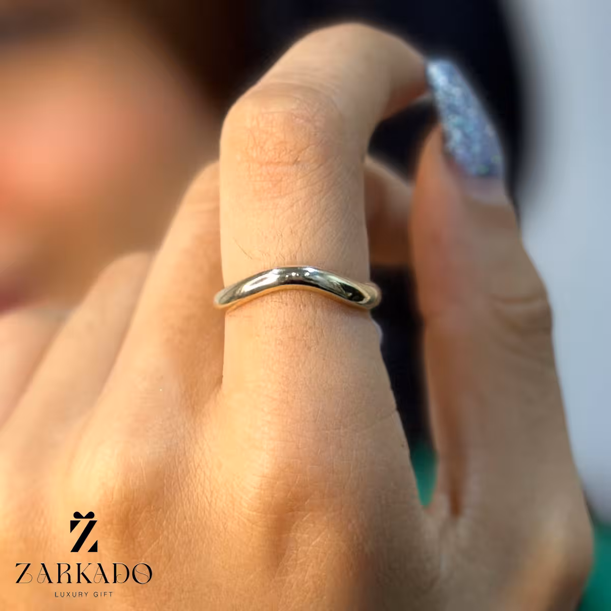 انگشتر طلا طرح موج کد R8507 - زرکادو