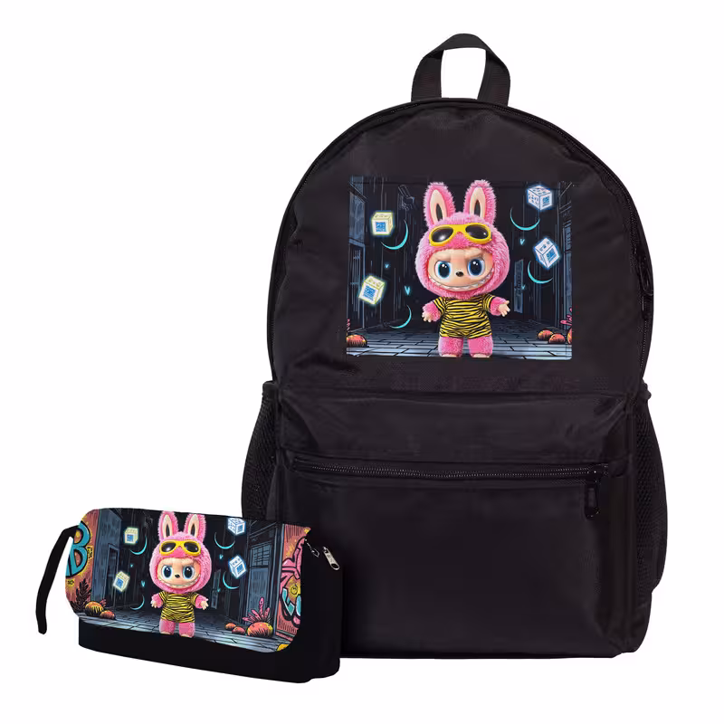 کوله پشتی مدرسه طرح بازی لبوبو به همراه جامدادی | کالا مکس