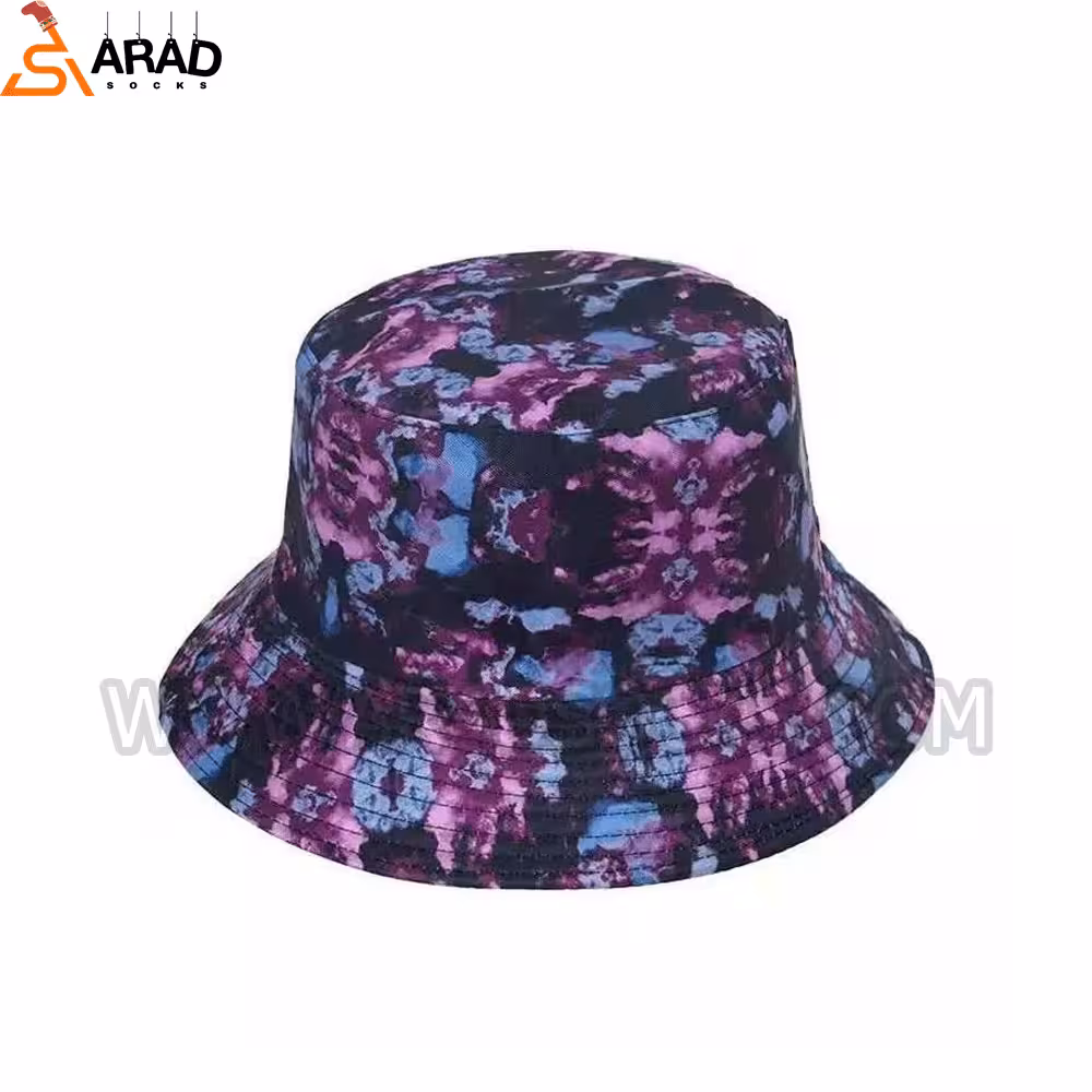 کلاه باکت دو رو طرح آبرنگی