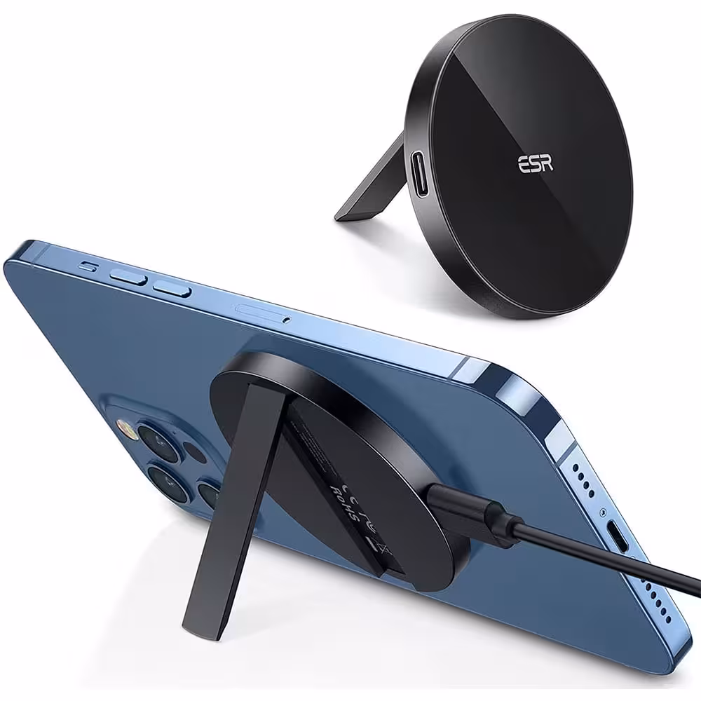 شارژر مگسیف استند دار ESR HaloLock Kickstand Magsafe Wireless Charger