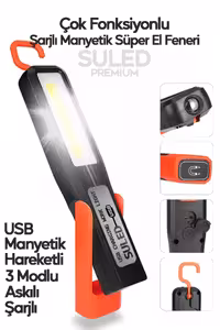 چراغ قوه تعمیراتی مغناطیسی با 3 حالت - 4536