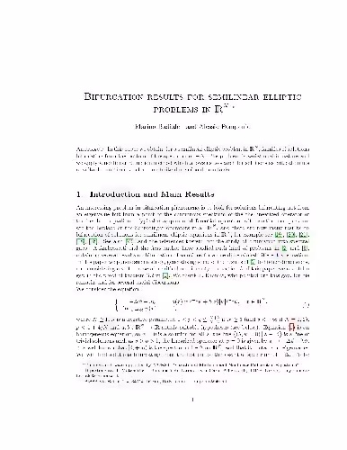خرید و دانلود نسخه کامل کتاب Bifurcation results for semilinear elliptic problems in RN