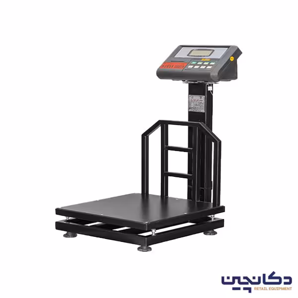 باسکول صنعتی سامان توزین مدل ST100 با نمایشگر سه ردیفه پرینتر دار